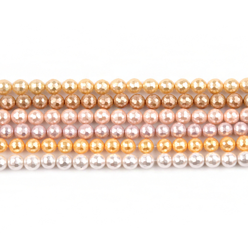 Φυσικό 64 FaceTed χαλαρά μαργαριτάρια χάντρα κοσμήματα