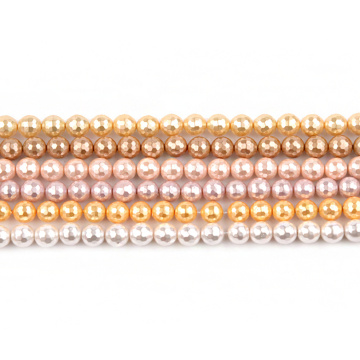 Natural 64 Perles de perle en vrac à facettes Fabrication de bijoux