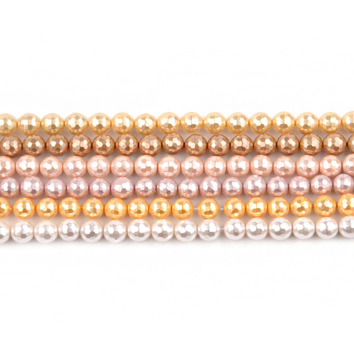 Natural 64 Faceted Loose Pearl Beads Jewelry Making