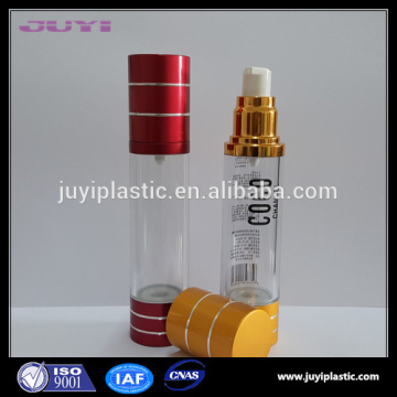 aluminum airless bottle plastic cosmetic airless pump bottle