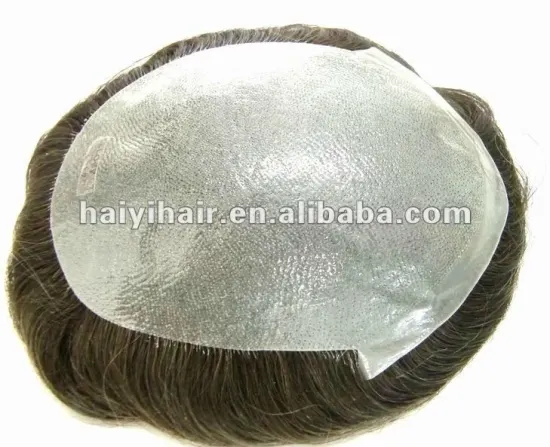 Thin skin knotted Men\'s Toupee