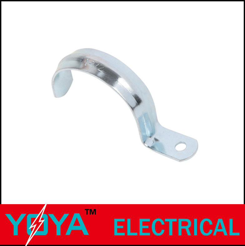 Galvanized Steel Emt Conduit Fittings , One Hole Conduit Strap, High ...