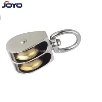 Zinc Alloy Nickel Plated Die Casting Double Sheave Eye Swivel Pulley