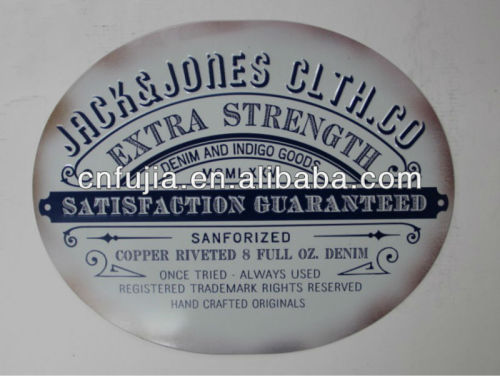 company brand large metal round sign