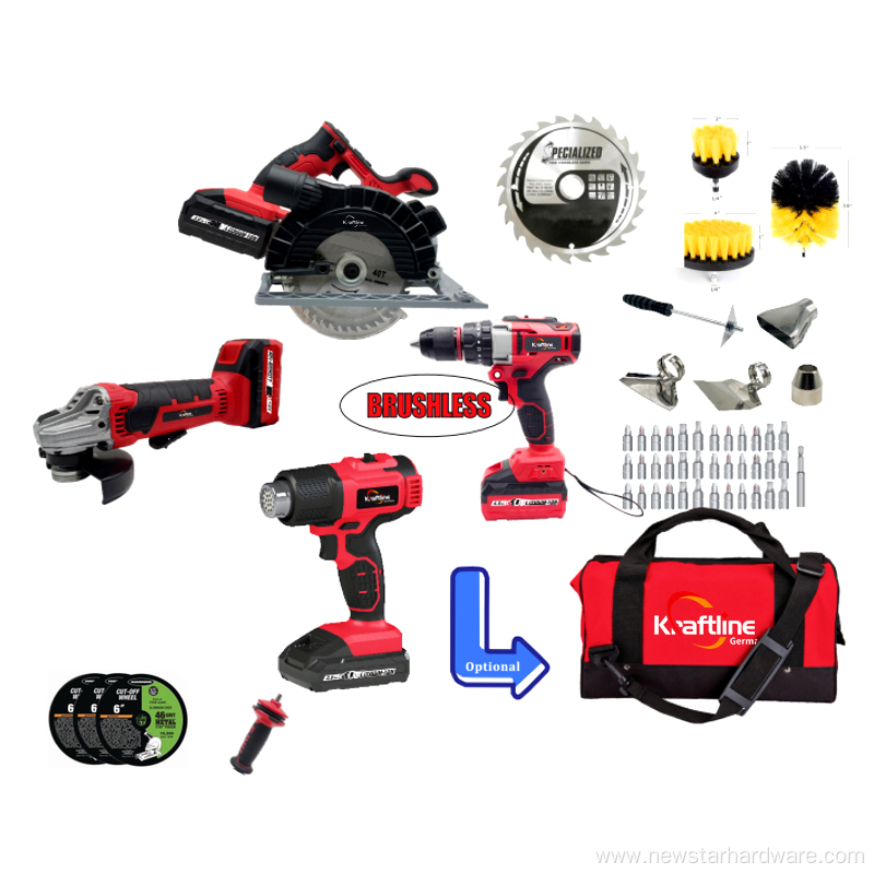 Cordless Power Tool Set Heat Gun Circular Saw