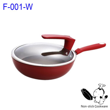 2014 promotional 3pcs forged teflon coating best non stick electric wok pan