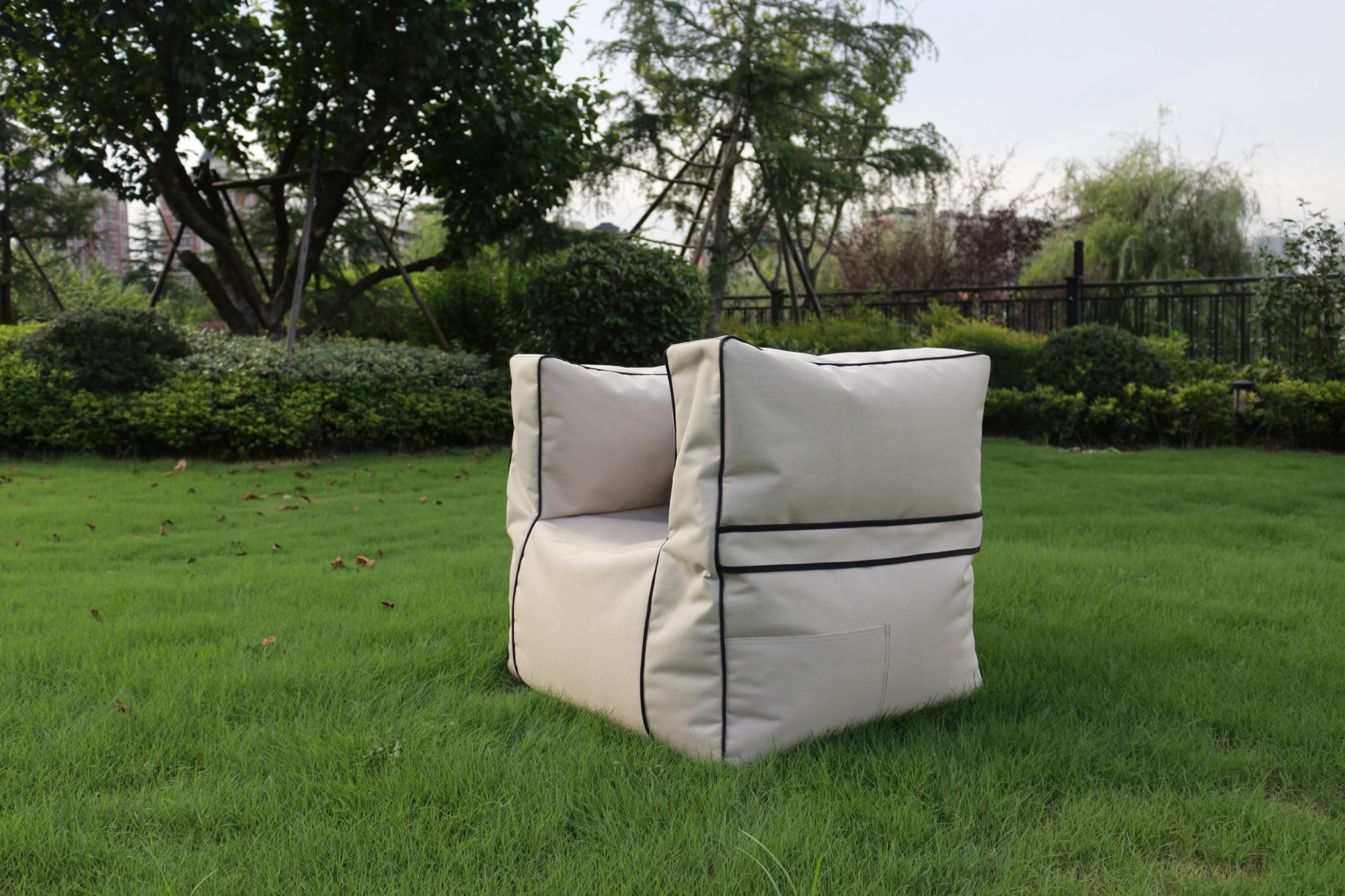 Soft adult armed chair outdoor bean bag sofa