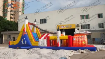 high quality inflatable plane obstacle for playground, commercial inflatable plane obstacle for kids