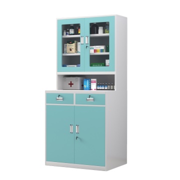 Tủ thuốc có thể tùy chỉnh với cửa đôi và 2 kệ có thể điều chỉnh: Lý tưởng cho các hiệu thuốc, phòng khám, bệnh viện và gia đình