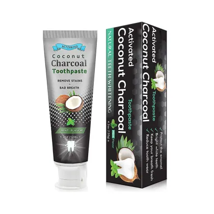 Best Private Label Organic Coconut Whitening Toothpaste with Activated Charcoal