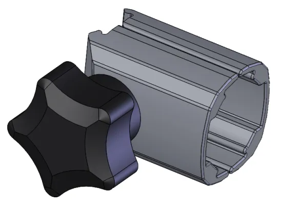 Hand Screw T Shape Aluminum Joint Aluminum Pipe Fittings For Aluminum Lean Pipe System