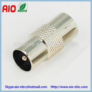 9.5mm PAL TV adaptor connector male to female,plug to jack used in TV antenna