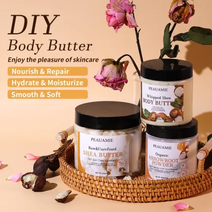 DIY Vegan Body Butter Making Kit with Arrowroot Powder and Shea Butter