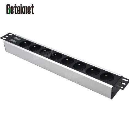 3M 1.5U 19'' PDU 8 Way French Socket Rack Mount 16A Power Distribution Unit Euro Type Server Rack Mount PDU