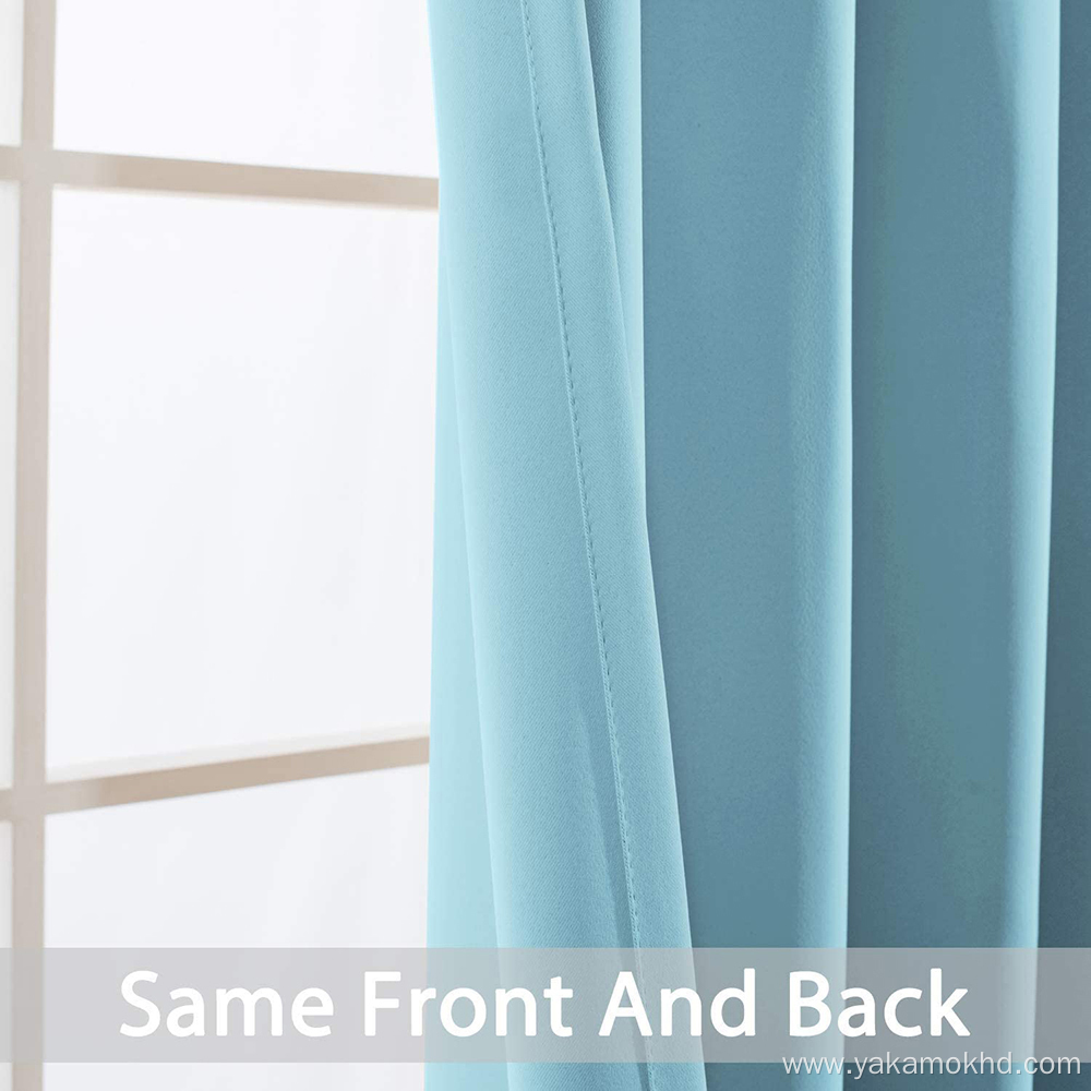 Sky Blue Blackout Curtains 108 Inch Long