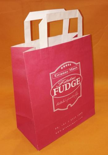 Christmas Custom Flat Handle Art Paper Bag