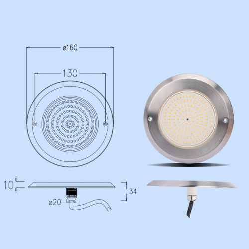 Terkini 2022 110mm 316SS Lampu Kolam