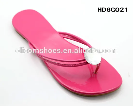 2016 new arrival sparkling diamond flip flops sandals ladies flat shoes