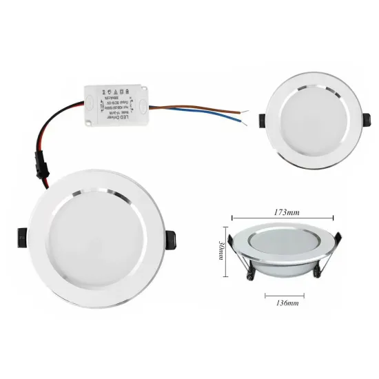 Dimmable LED Downlights - Cheap Industrial Panel Recessed Ceiling Lights 3W-18W