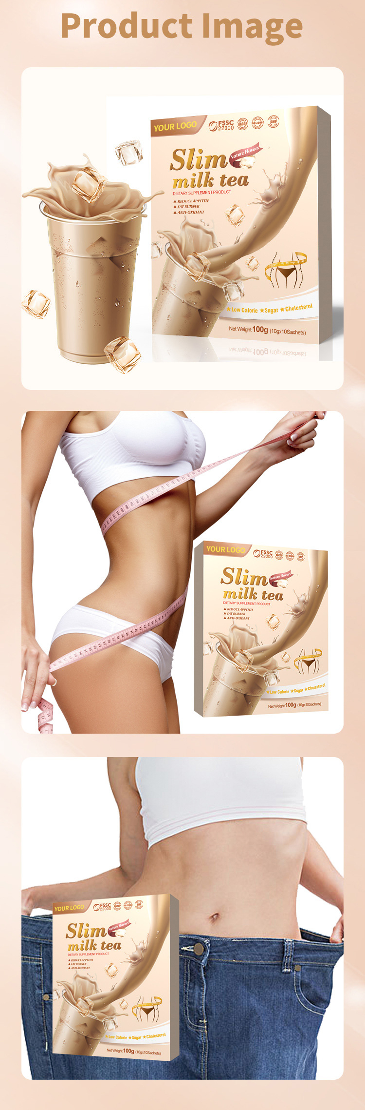 2021 Factory Supplier Special Design Quick 14 Days Detox Flat Tummy Tea Slimming Milk Tea For Weight Loss