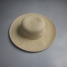 Ala ancha sombrero de paja en blanco por mayor