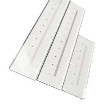 Precision Linear Working Scale Quartz Glass Ruler Laboratory Supplies