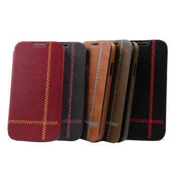 Cellphone PC Cases for iPhone 4/4S, Stitching Pattern, Available in Various Colors
