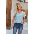 Short Sleeve V-Neck Shirt Casual Women's