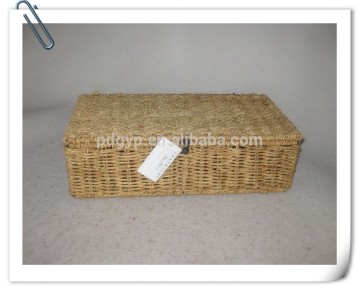 High Qulity Retro seagrass storage baskets with lids