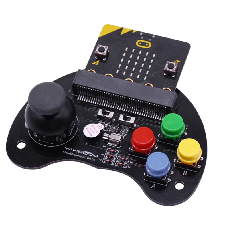 For Micro:Bit Robot Control Handle Game Joystick Stem Education Graphic Programmable Handle Game Machine Toy(Without Micro:Bit)