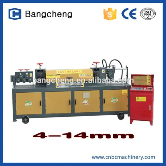 2015 hot sale GTQ4-14 automatic CNC wire drawing machine,rim straightening and cutting machine, steel wire straightening and cut