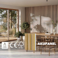 Decoración de pared ecológica de madera natural slat akupanel