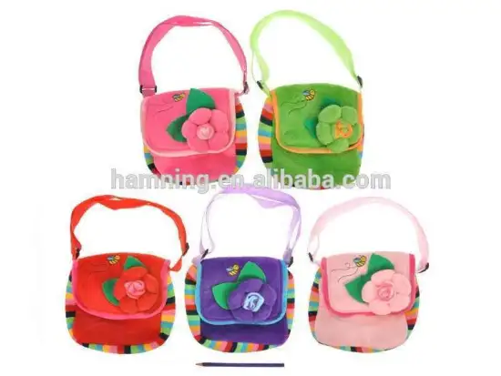 18*18cm colorful plush bag for kindergarten children