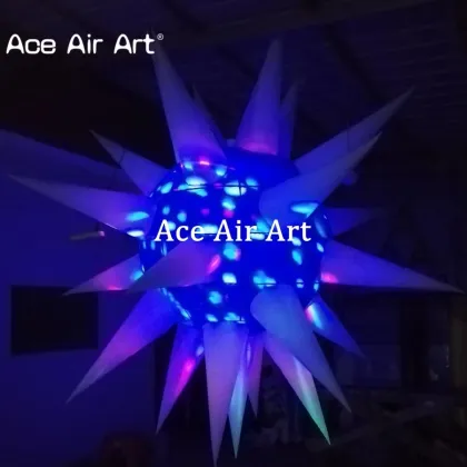 2M Inflatable Urchin Decorative Hanging Light - 1-Year Warranty for Parties and Stages