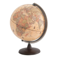 Большой антикварный глобус с картой на подставке
