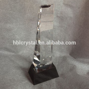 popular new design crystal trophy for souvenir gift HBL-NA43