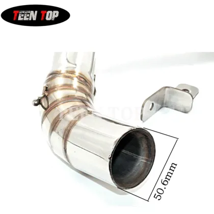 Stainless Steel Middle Link Pipe for Ducati Duke 390 & Duke 200 Exhaust System: 2011-2016 Models
