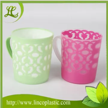 Plastic Double Color Water Cup With Handle