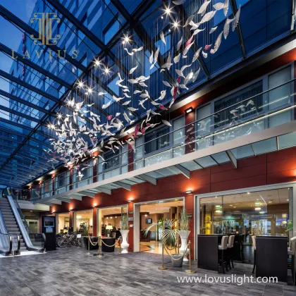 Large creative custom shopping mall chandelier Shopping mall outdoor chandelier