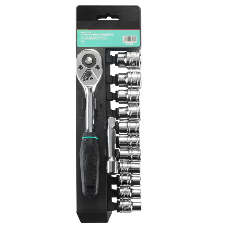Socket wrench set combination tool extension rod multi-function casing car repair ratchet fast tire wrench