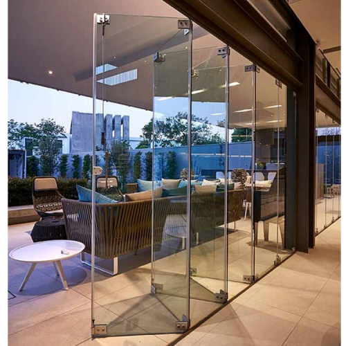 Frameless Sliding Folding Glass Door Bifold Windows