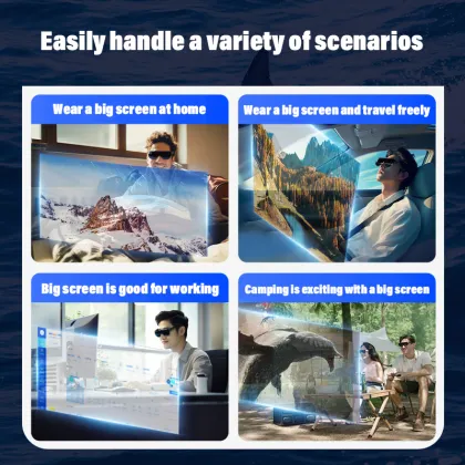 158 Inch AR Hardware: 4K HD Shooting Smart Remote Control Glasses with 3D Style Camera, Advanced AR+AI Video Technology, and Riding Glasses