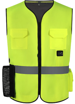 Integrated Cooling Vest (Fluorescent Yellow) Solar Power Supply Kit