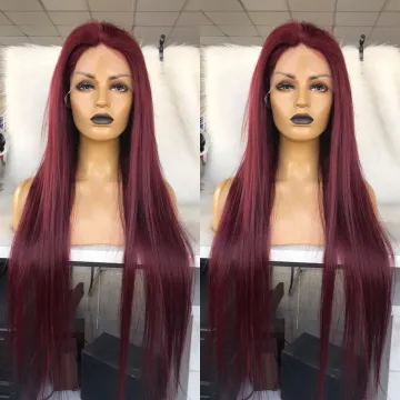 Wholesale Raw Peruvian Virgin Human Hair 99J 27 30 Colorful Hd Full Lace Front Wig Yeswigs Lace Frontal Closure Wig Human Hair