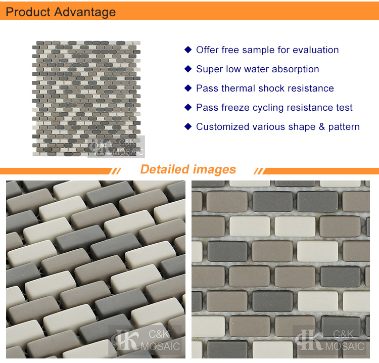 Mix Coclor Subway Tile With Glass Mosaic Accent, High Quality Mix