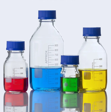 ขวดน้ำยาแอมเบอร์: การเก็บของเหลวในห้องปฏิบัติการพร้อม borosilicate ปากกว้าง 3.3 แก้วแก้ว