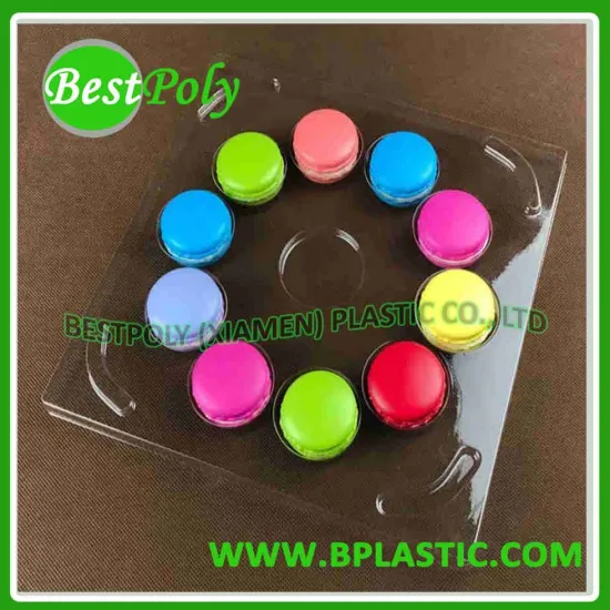 New style round plastic insert tray for 10pcs macarons