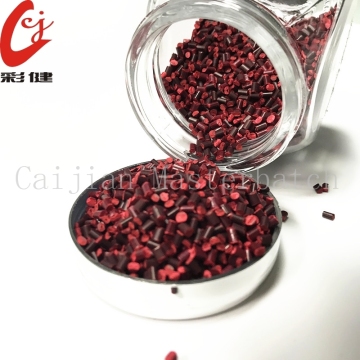 Granule de mélange rouge de coque en plastique