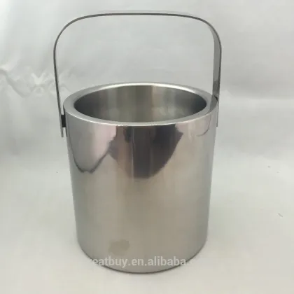 43 ounce Double Wall Stainless steel Ice Bucket with Tong