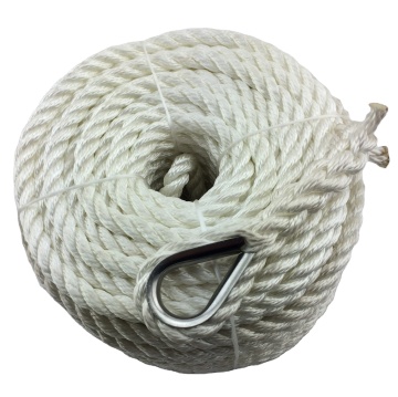 High Quality 3 Strand Nylon Twisted Mooring Rope for Marine Use
